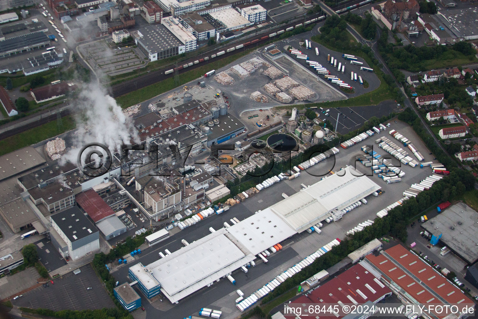 High-bay warehouse building complex and logistics center on the premises of Friedrich Zufall GmbH & Co. KG in the district Frauenberg in Fulda in the state Hesse, Germany