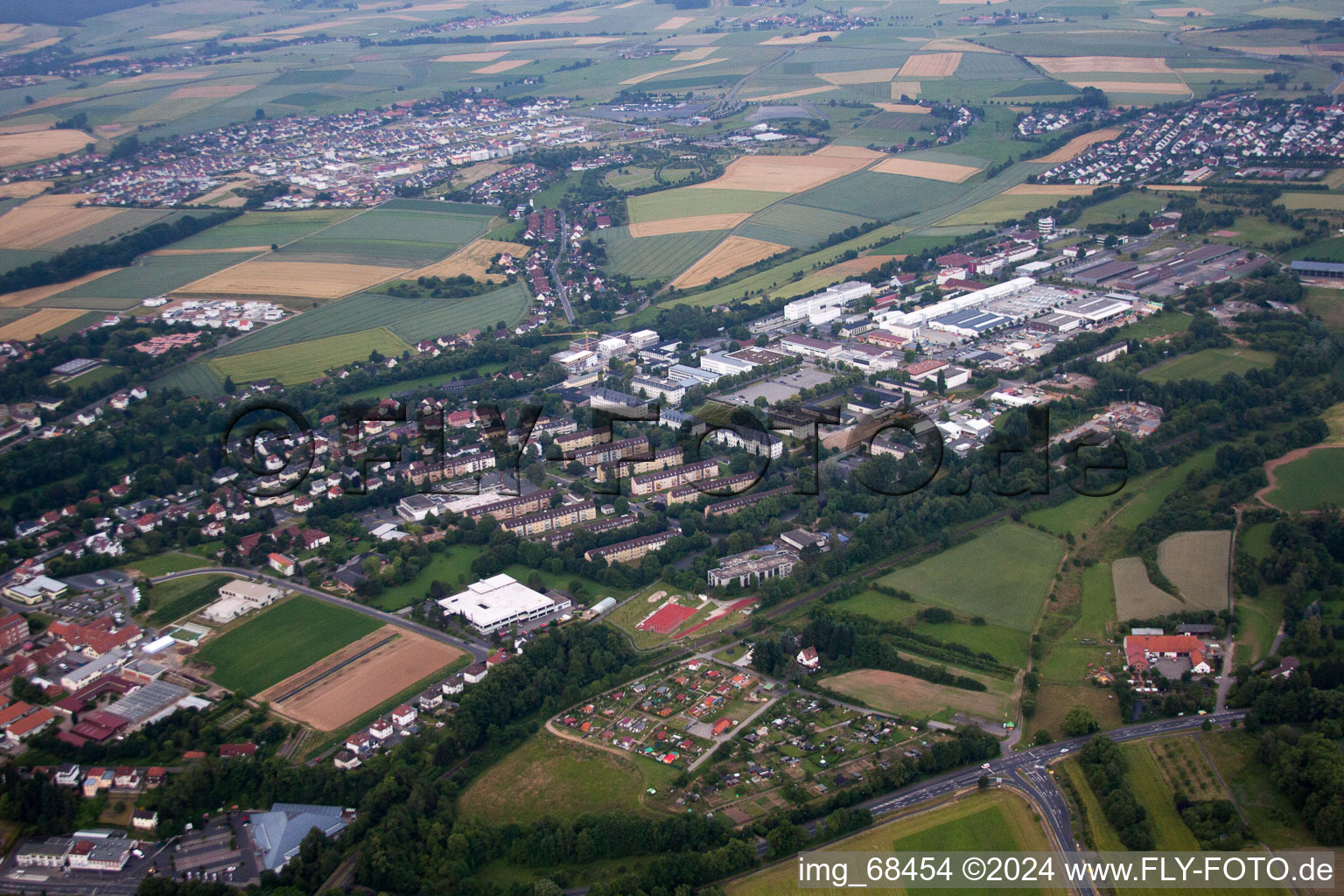 Oblique view of Fulda in the state Hesse, Germany