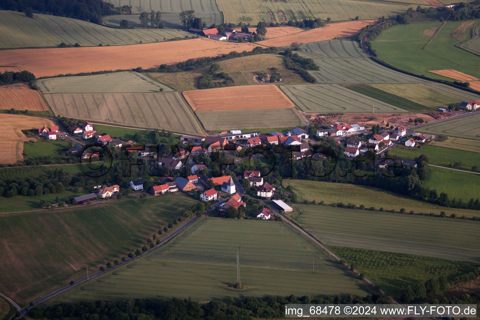 Fulda in the state Hesse, Germany from the plane