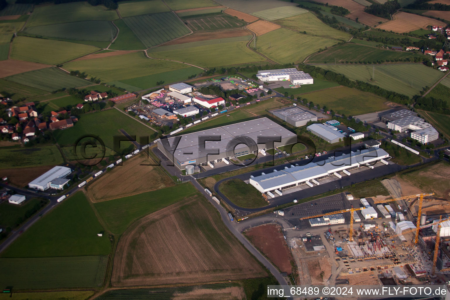 Warehouses and forwarding building of VTL Vernetzte-Transport-Logistik GmbH in Fulda in the state Hesse, Germany