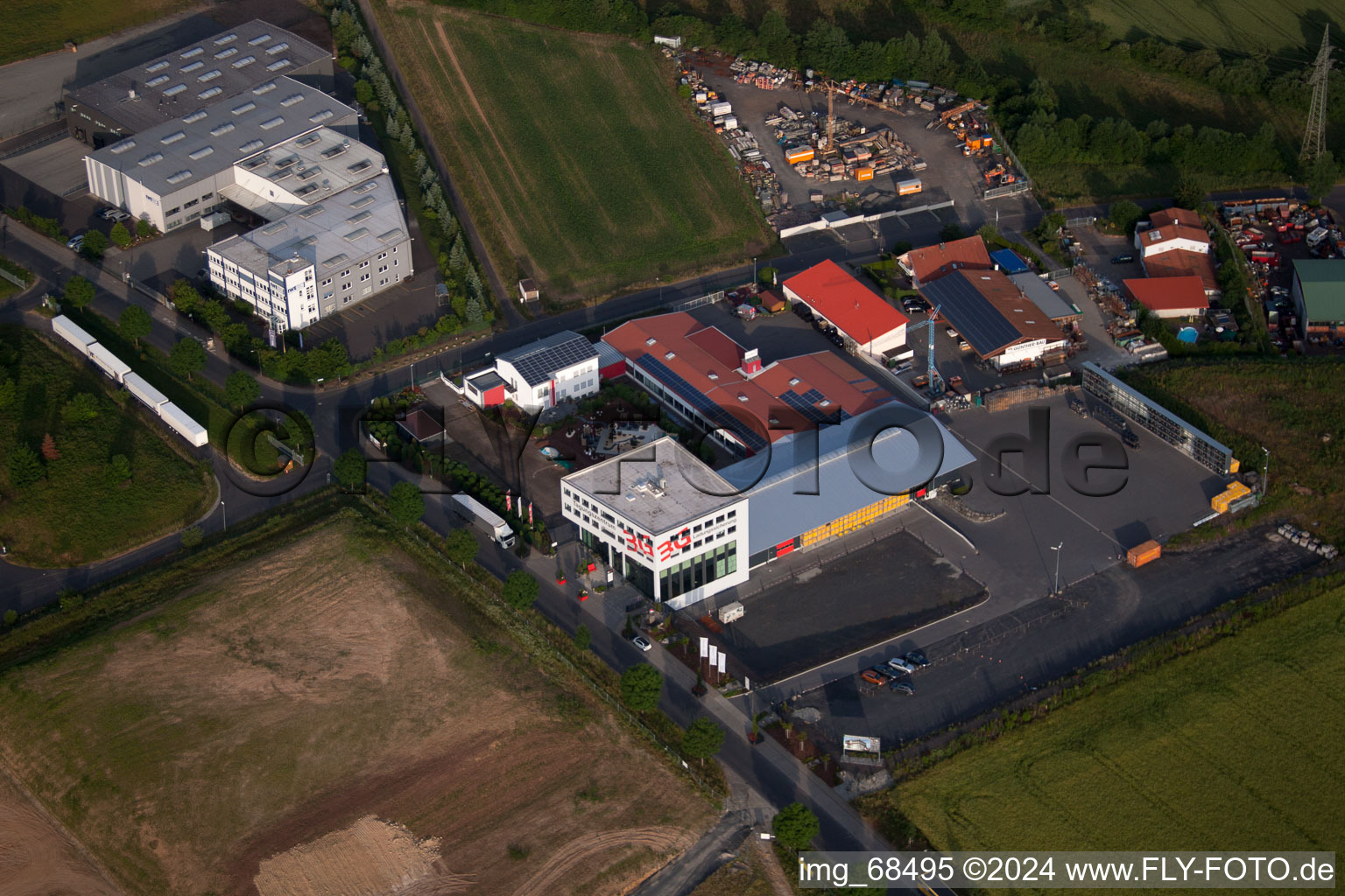 Building and production halls on the premises of 3G Kompetenzzentrum GmbH in the district Malkes in Fulda in the state Hesse, Germany