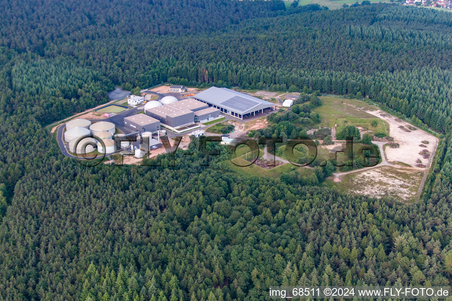 Building and production halls on the premises of the chemical manufacturers Biothan GmbH in the district Kleinlueder in Grossenlueder in the state Hesse, Germany