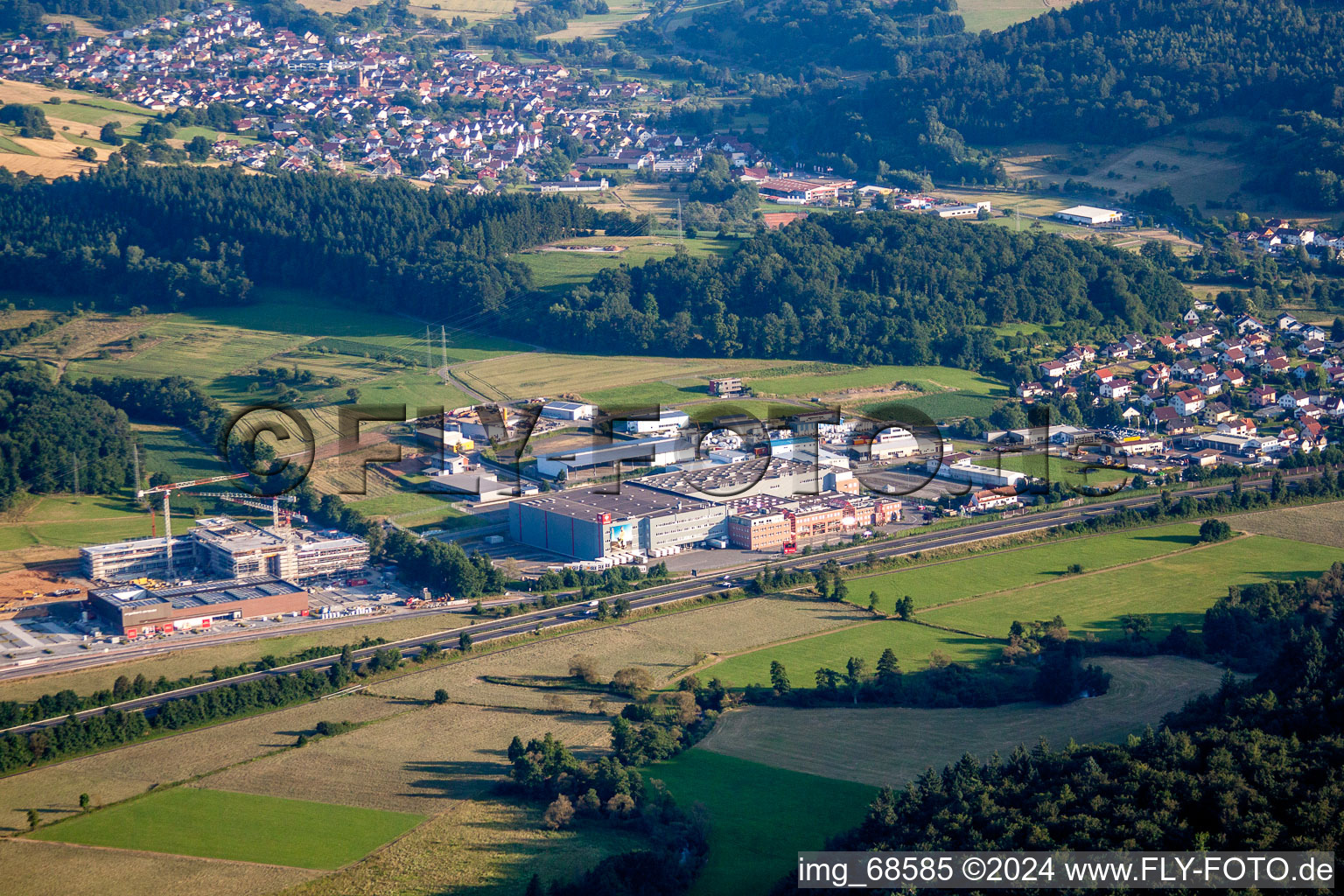 Building and production halls on the premises engelbert strauss campus and store in Biebergemuend in the state Hesse, Germany