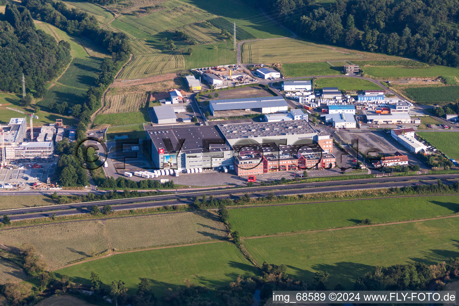 Building complex and grounds of the engelbert strauss workwearstoreA? in Biebergemuend in the state Hesse, Germany