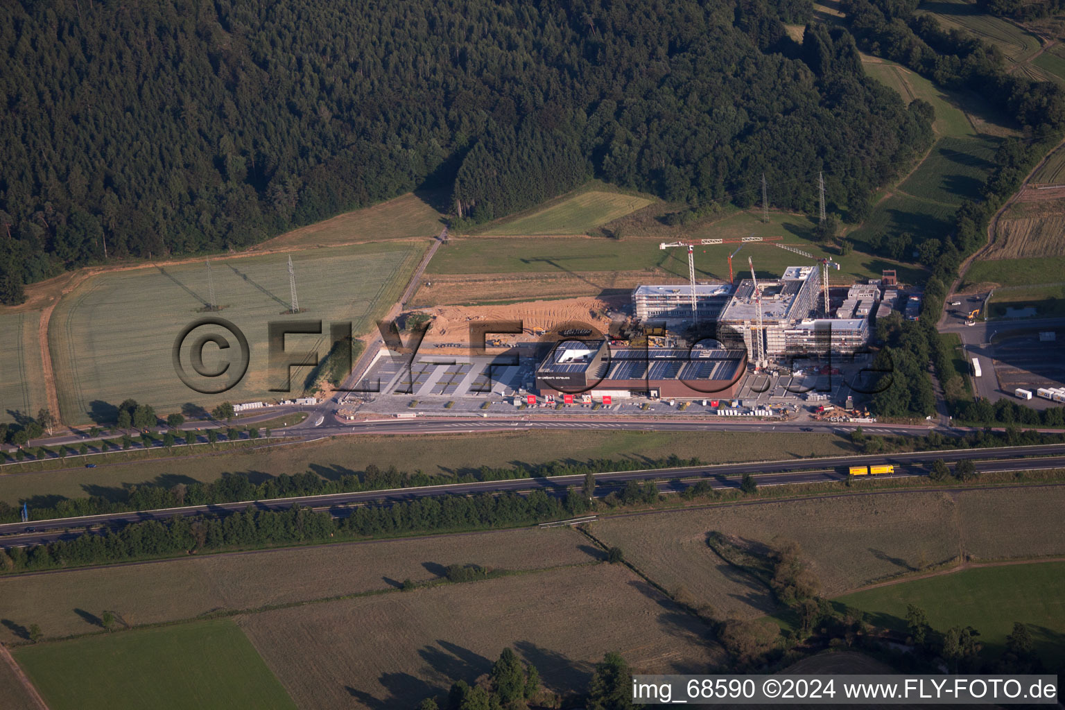 Building complex and grounds of the engelbert strauss workwearstoreA? in Biebergemuend in the state Hesse, Germany