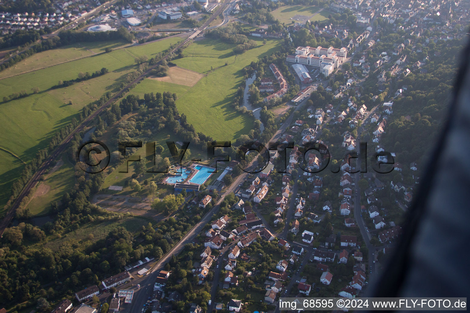 Aerial view of Gelnhausen in the state Hesse, Germany