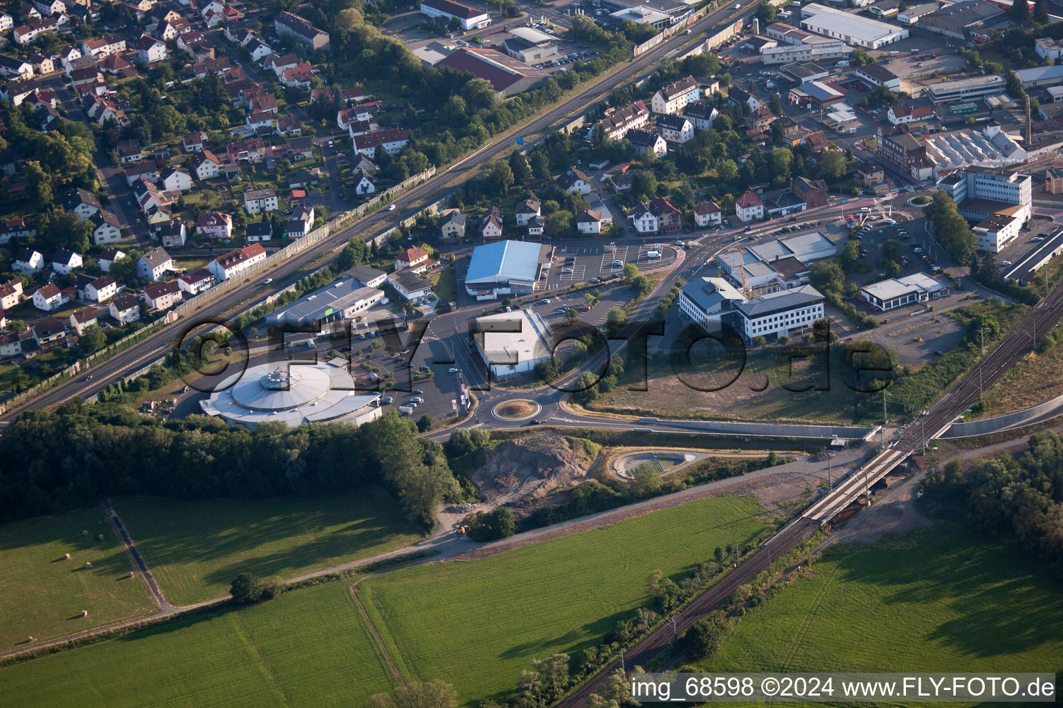 Aerial photograpy of Gelnhausen in the state Hesse, Germany