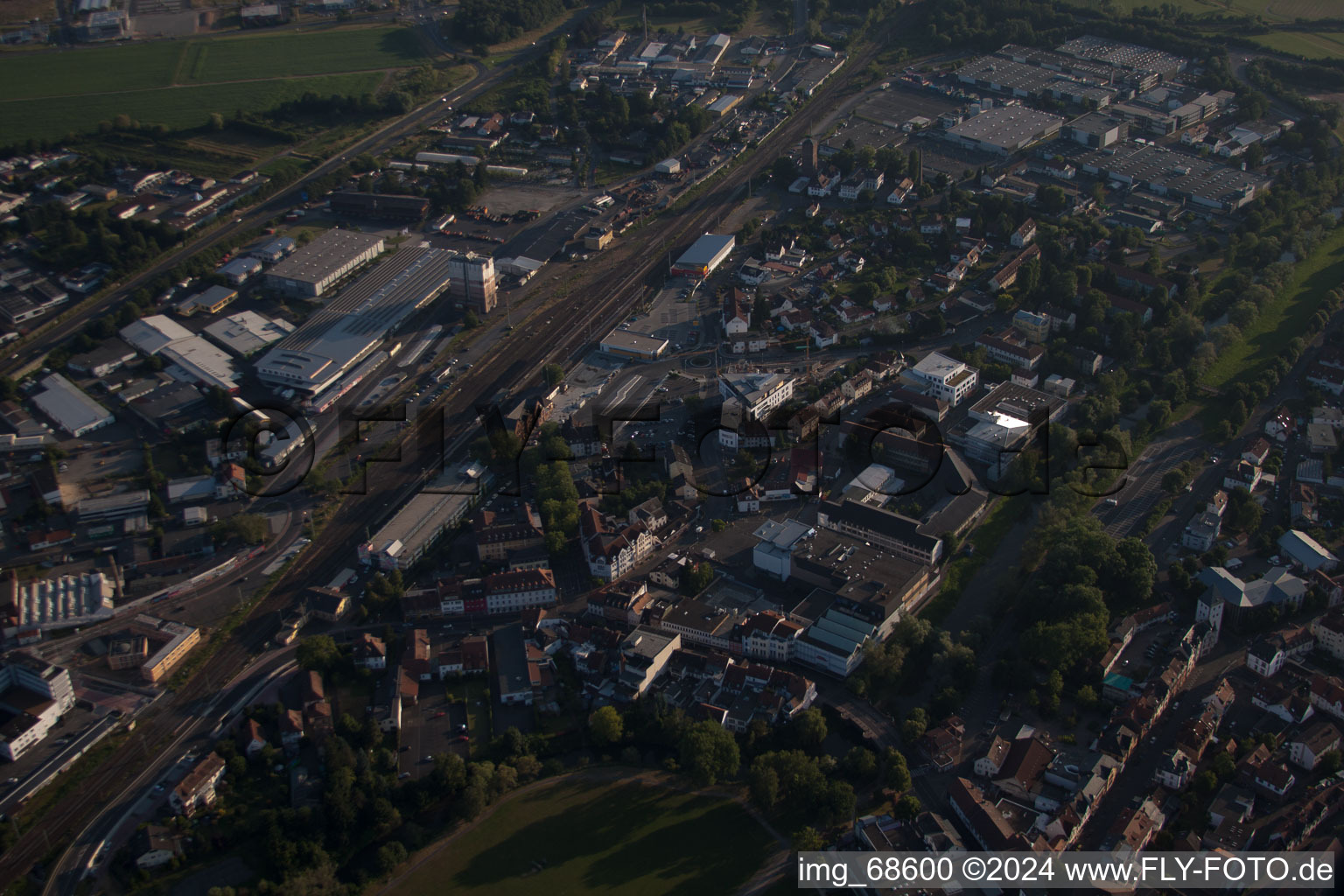 Oblique view of Gelnhausen in the state Hesse, Germany