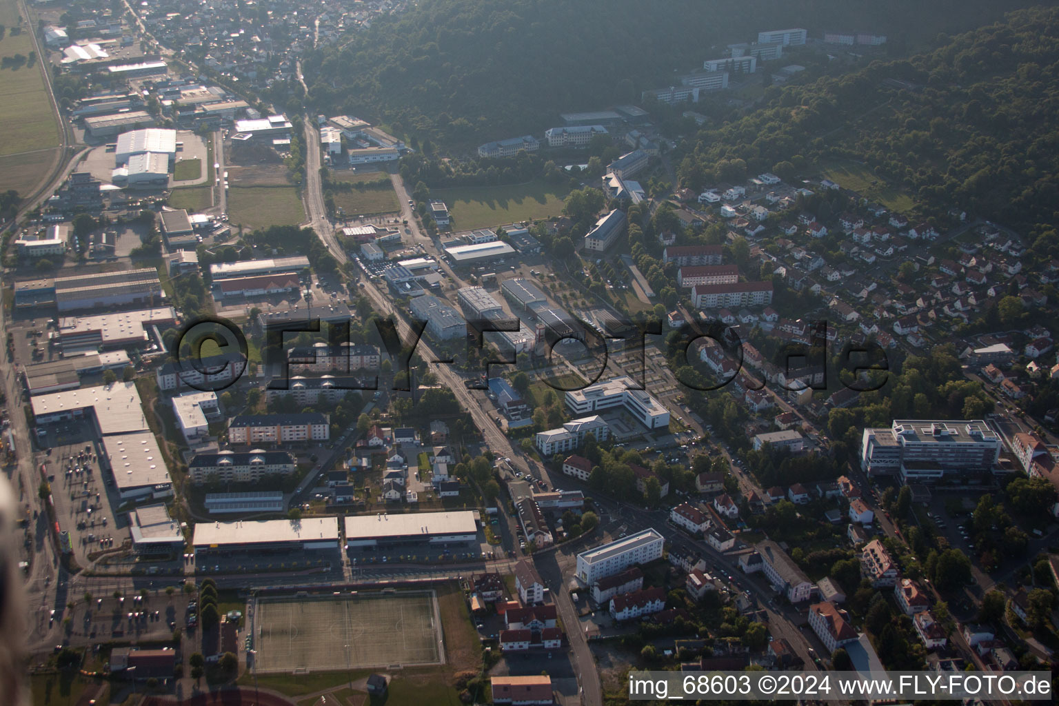 Gelnhausen in the state Hesse, Germany seen from above