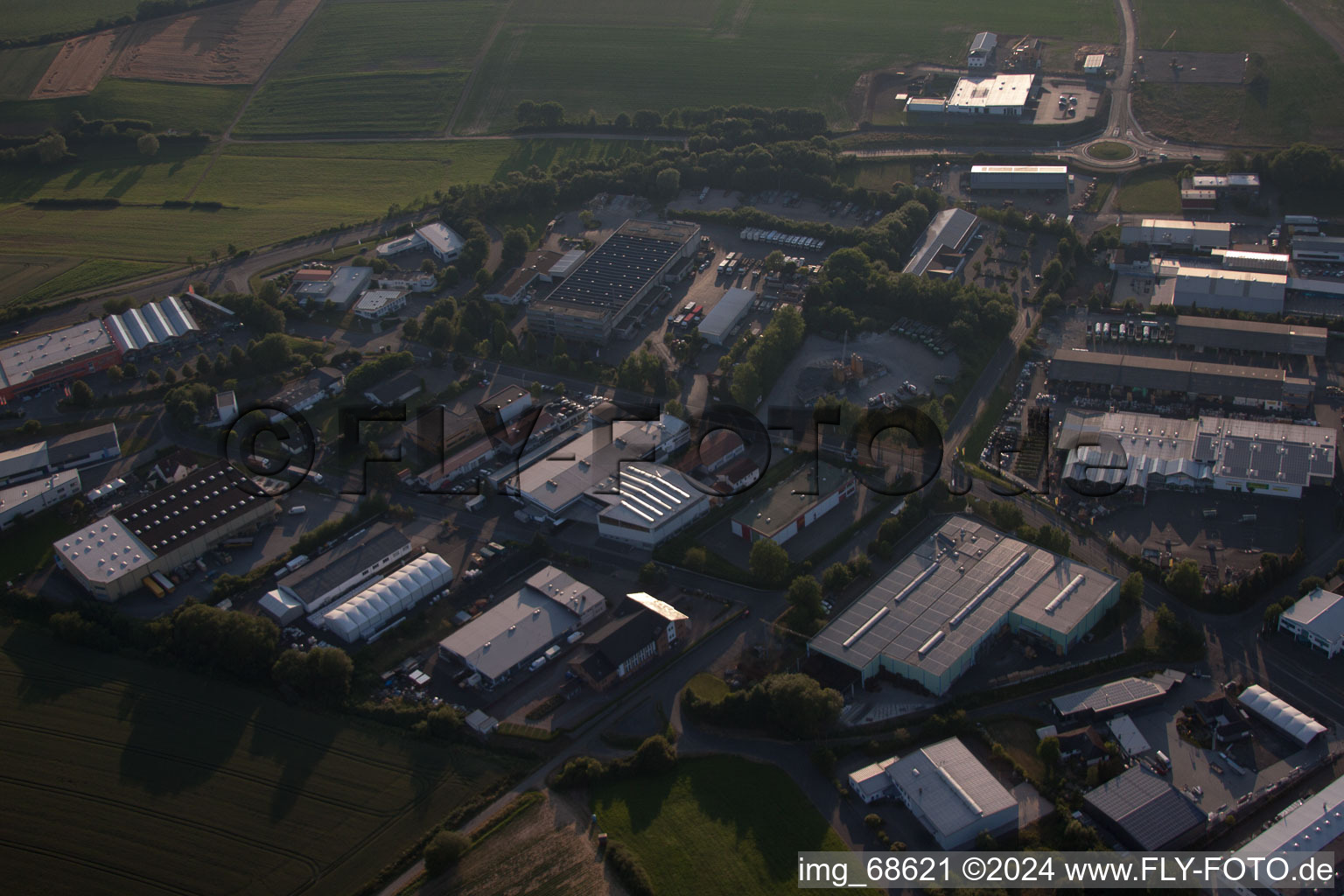 Aerial view of Lorbach in the state Hesse, Germany