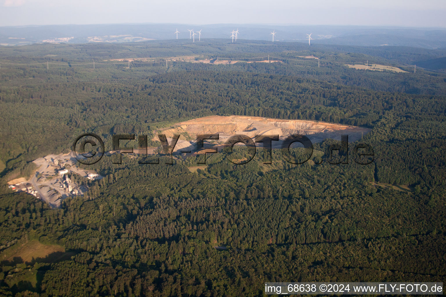 Oblique view of Rinderbügen in the state Hesse, Germany