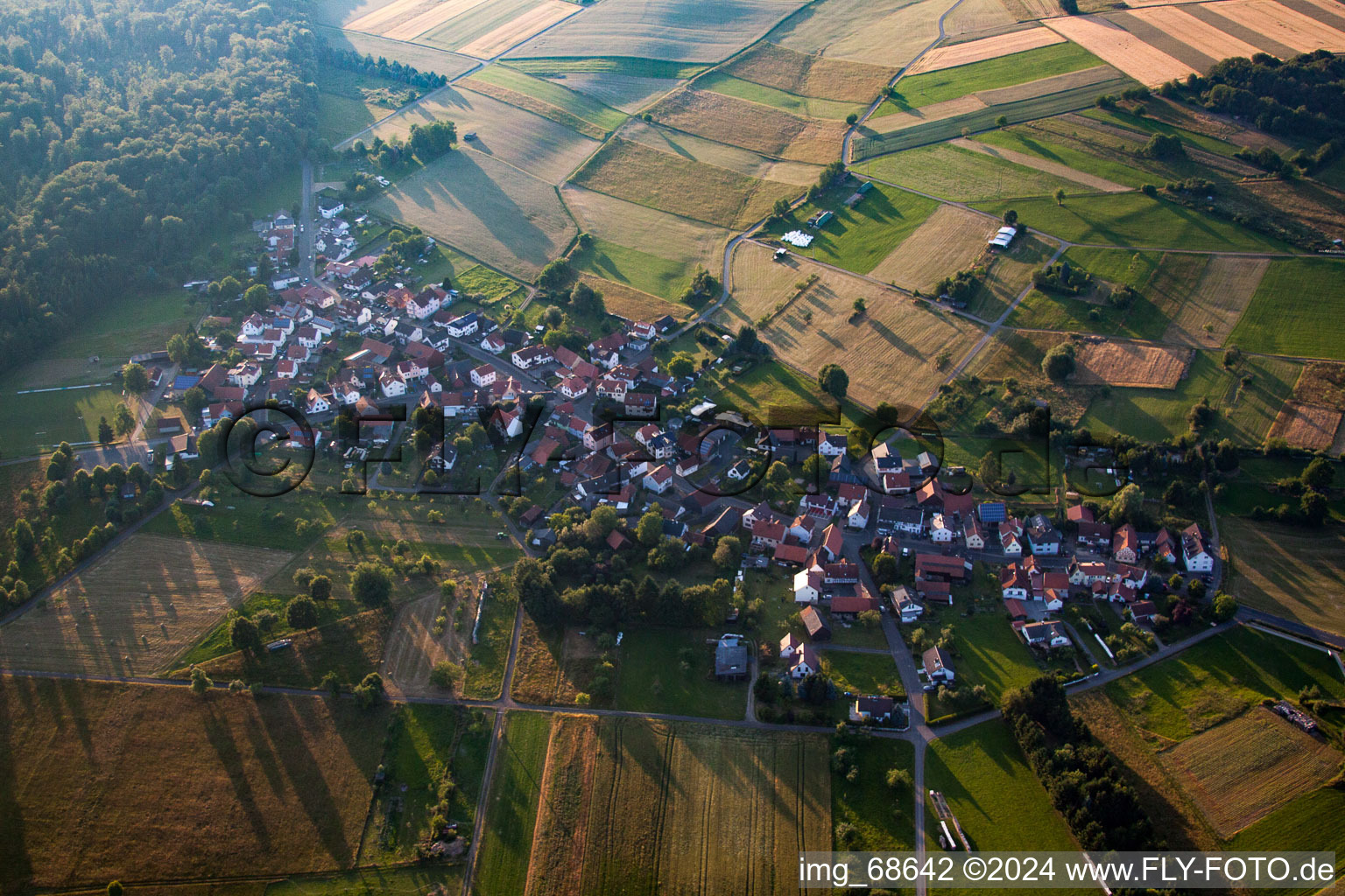 Aerial photograpy of Wolferborn in the state Hesse, Germany