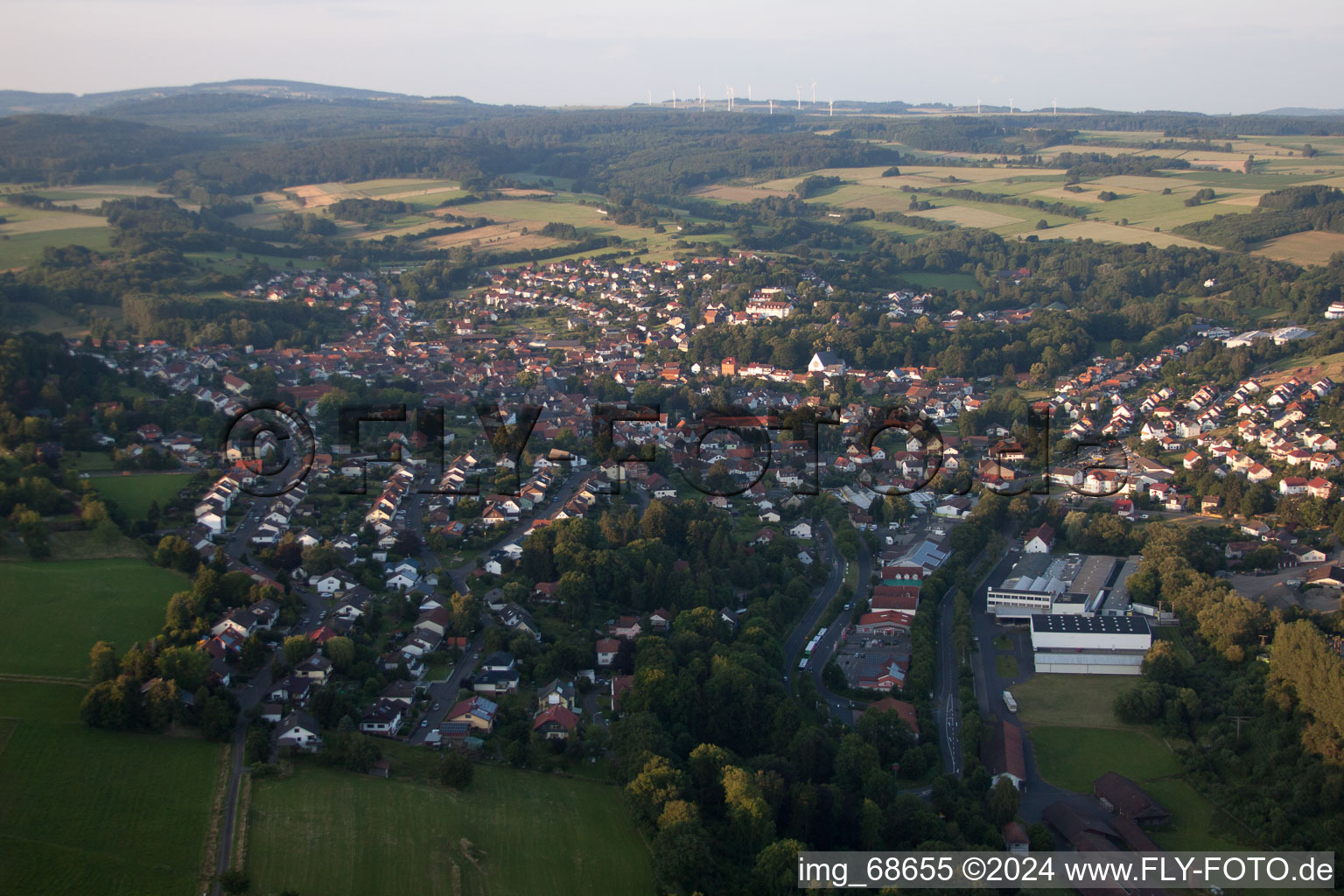 Aerial photograpy of Gedern in the state Hesse, Germany