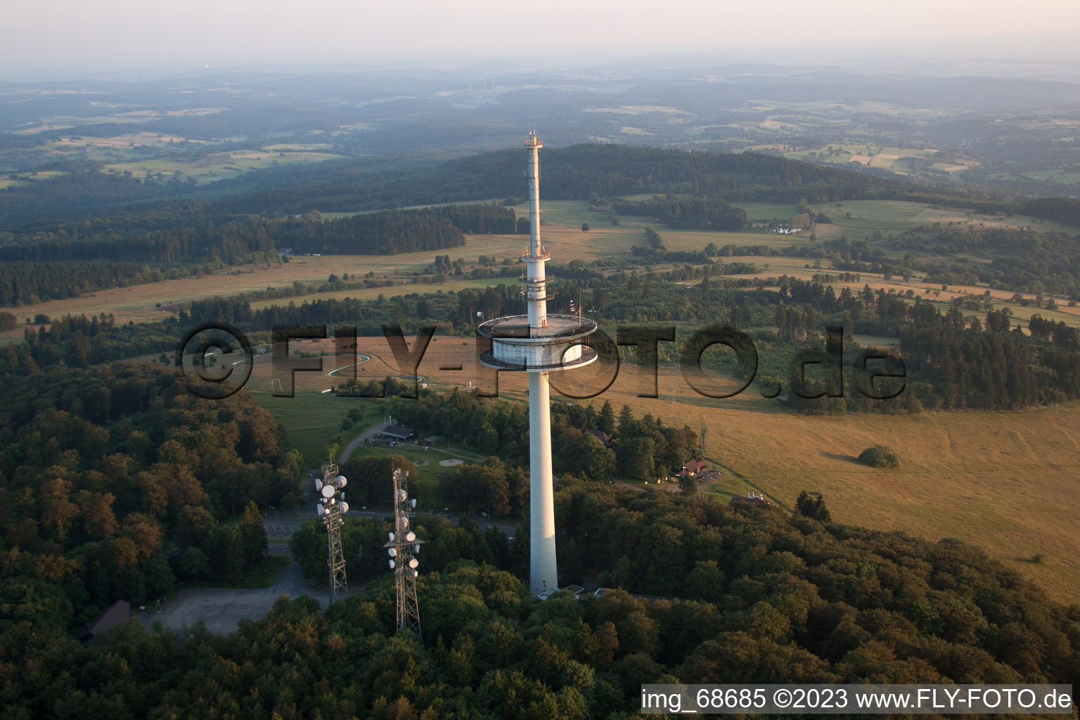 Hoherodskopf in the state Hesse, Germany out of the air