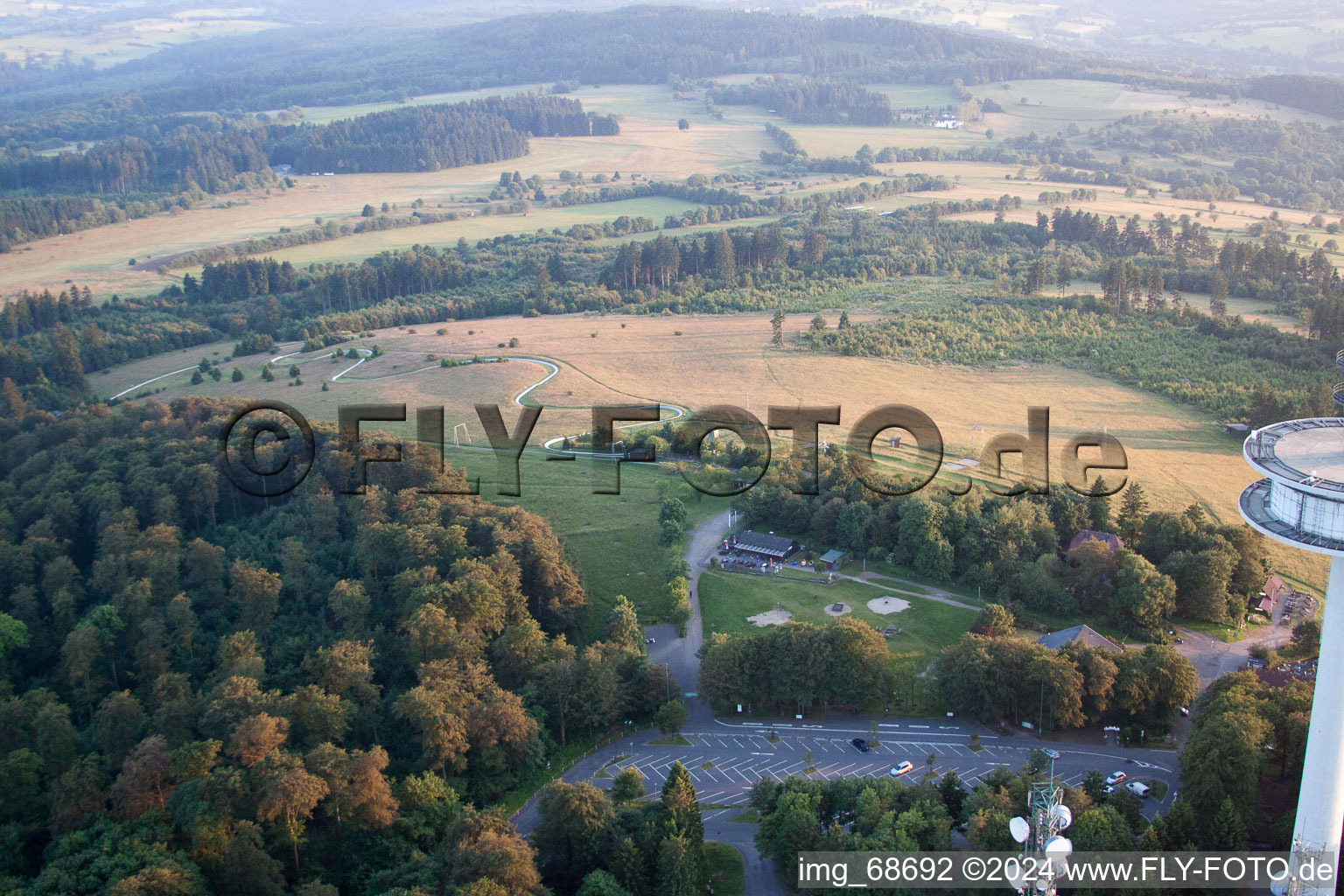 Bird's eye view of Hoherodskopf in the state Hesse, Germany