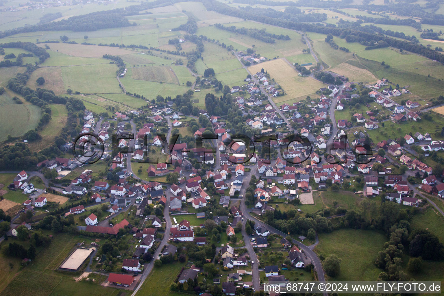 Aerial photograpy of Hutten in the state Hesse, Germany