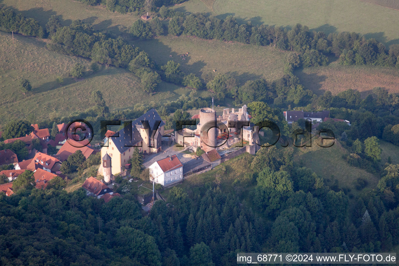 Castle of Schloss in the district Schwarzenfels in Sinntal in the state Hesse