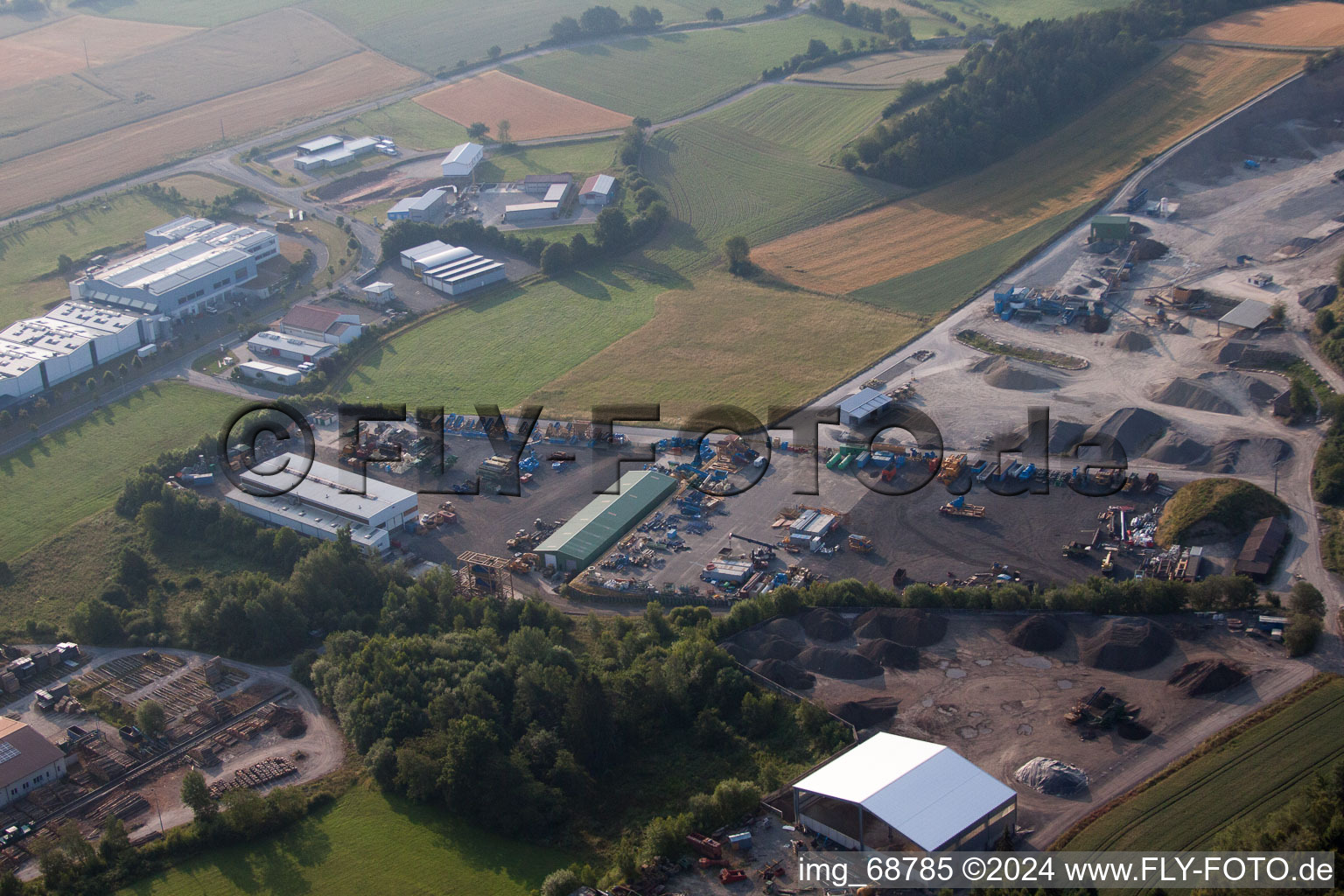 Aerial photograpy of Industrial area in Buchrasen in the state Bavaria, Germany