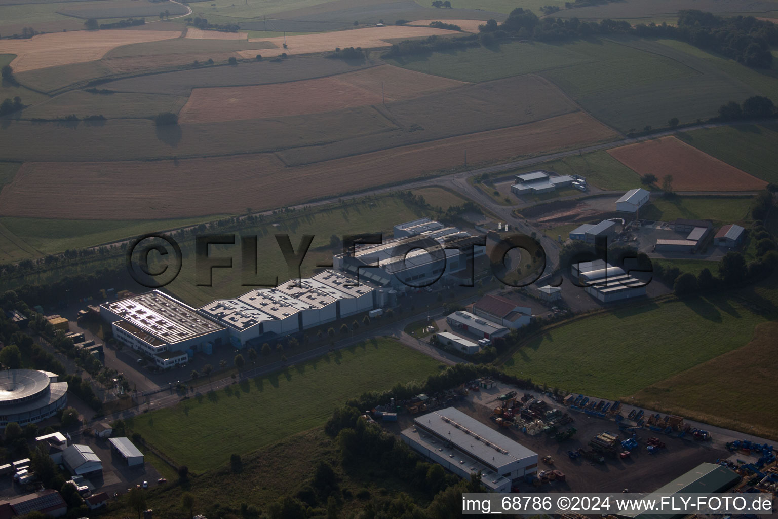 Oblique view of Industrial area in Buchrasen in the state Bavaria, Germany