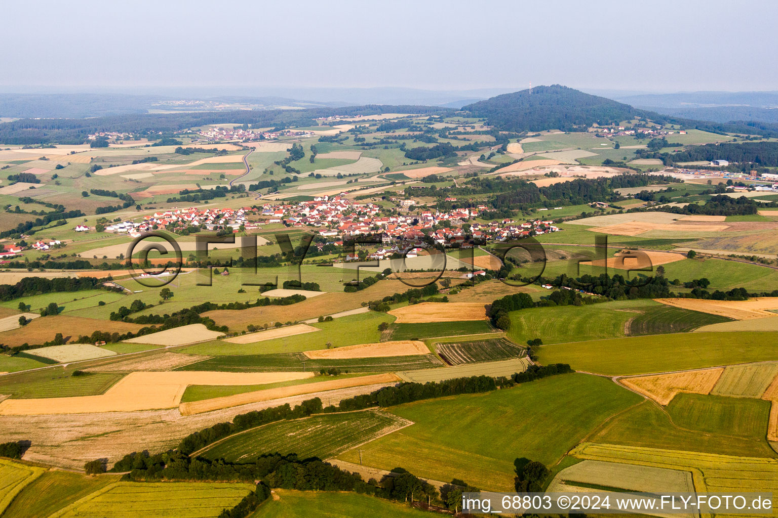 Village view in the district Breitenbach in Oberleichtersbach in the state Bavaria, Germany