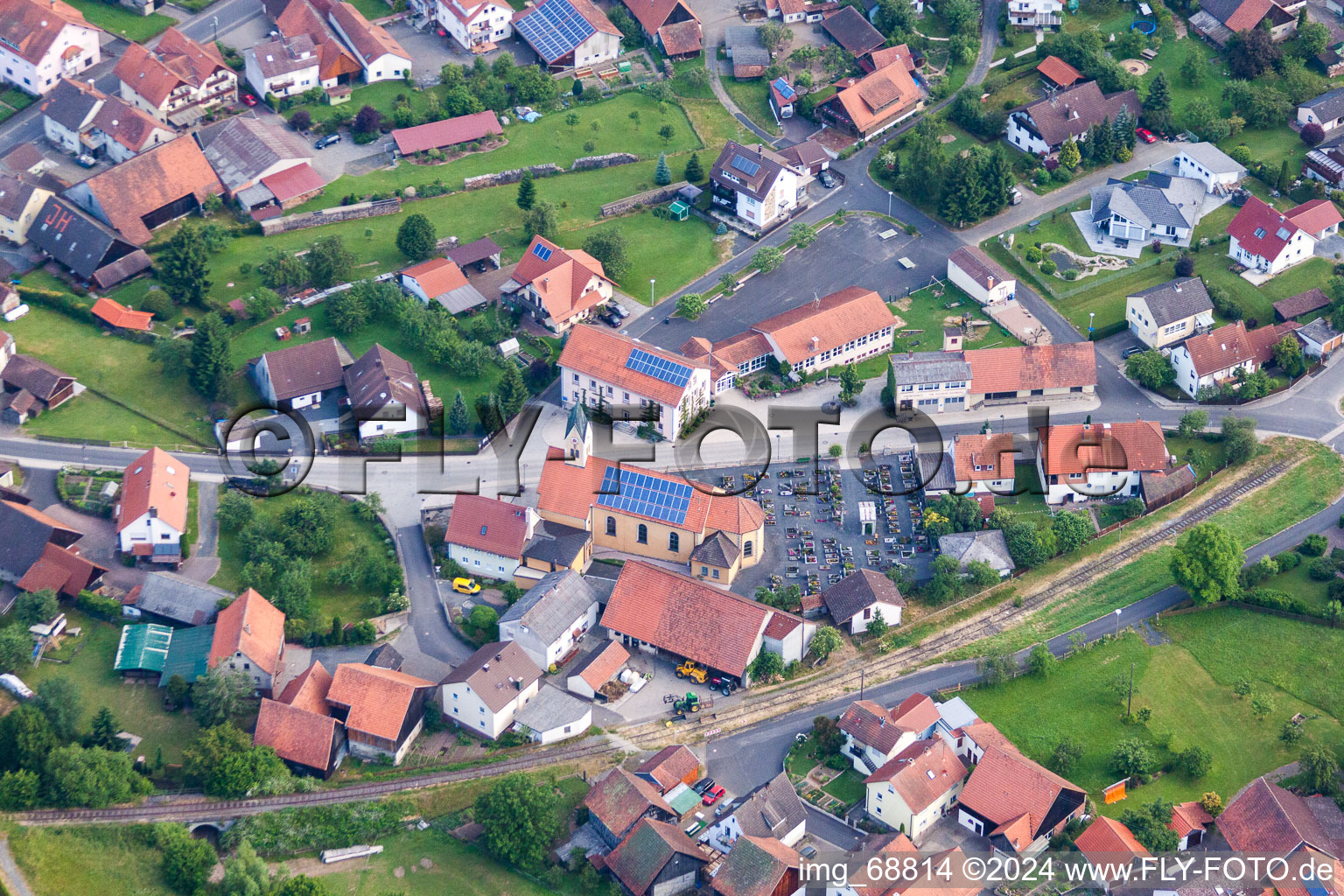 Church building roman-cath. church St. Martin in Riedenberg in the state Bavaria, Germany