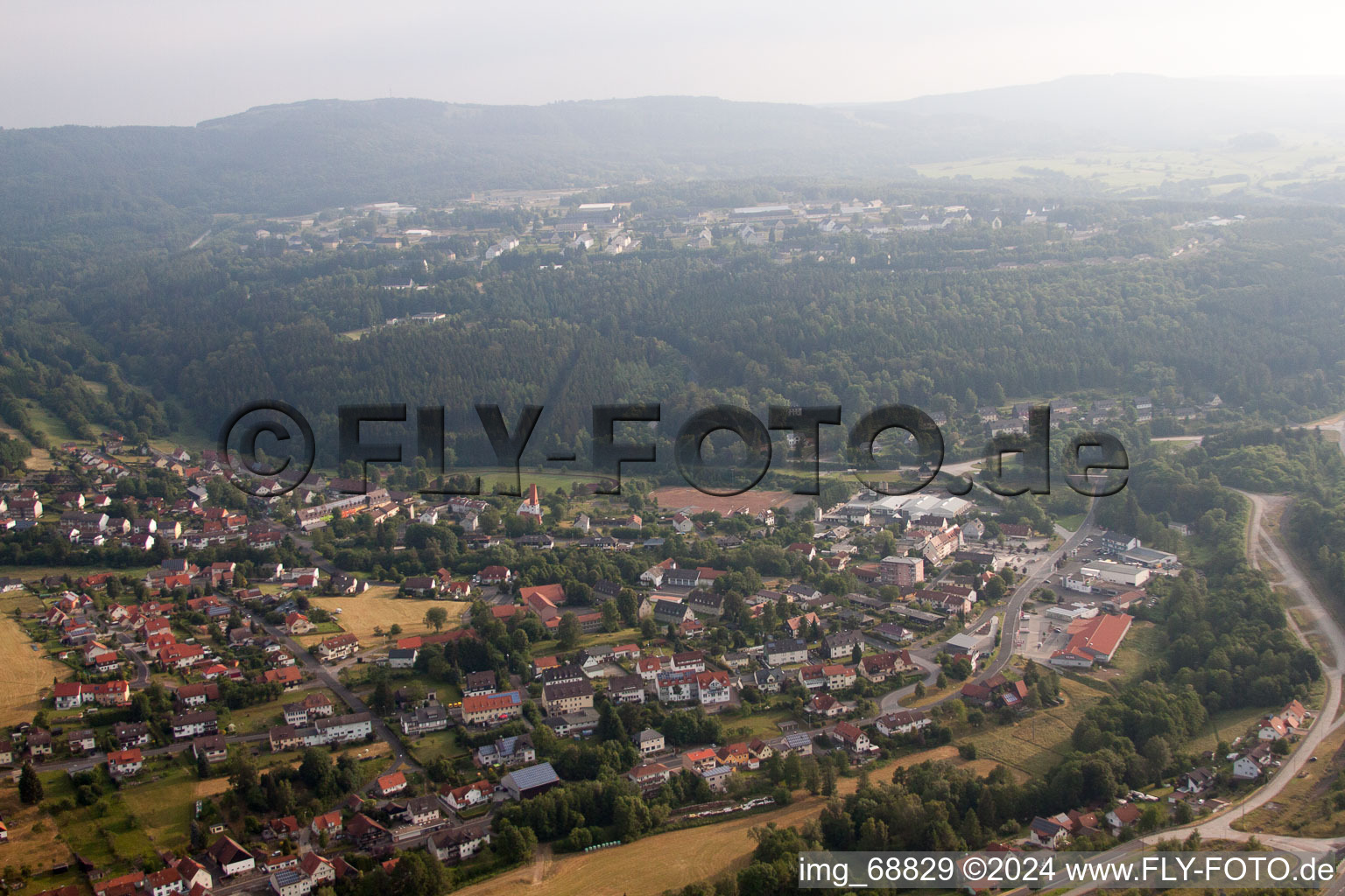 Aerial photograpy of Wildflecken in the state Bavaria, Germany