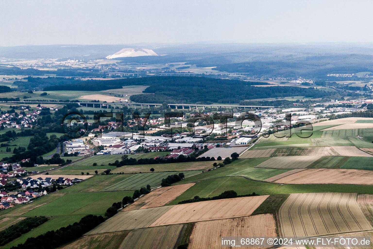 Industrial and commercial area Welkers in Eichenzell in the state Hesse, Germany