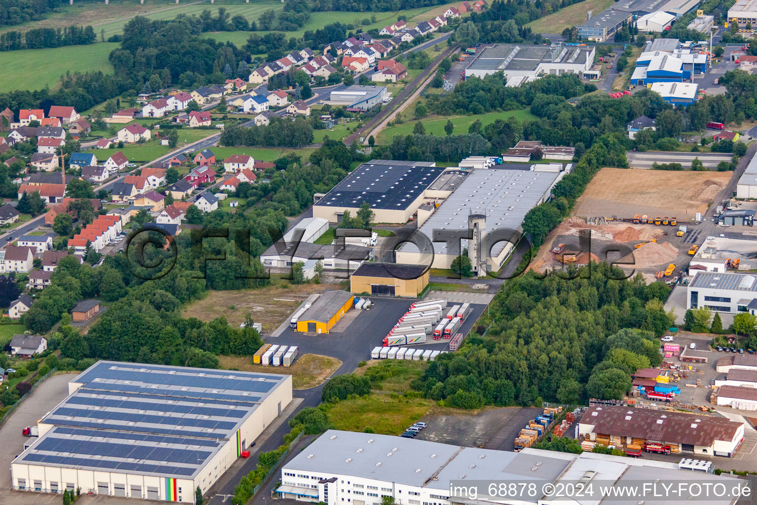 Industrial area with KBS Gastrotechnik in the district Welkers in Eichenzell in the state Hesse, Germany