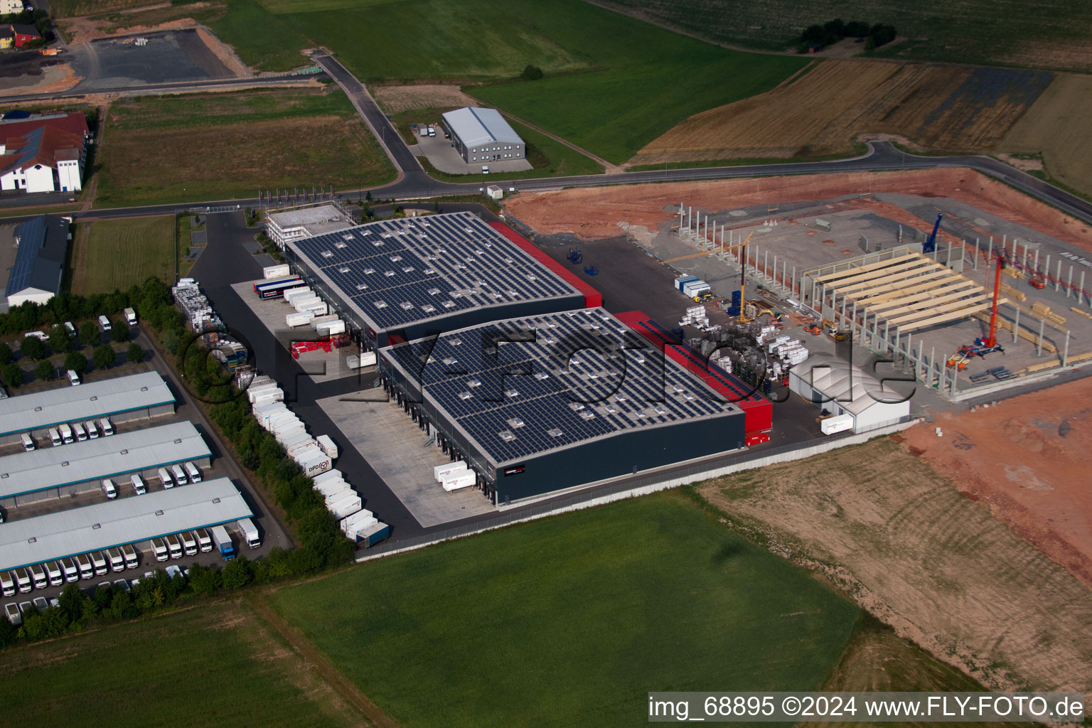 Industrial area with Tyroo in the district Dorfborn in Neuhof in the state Hesse, Germany