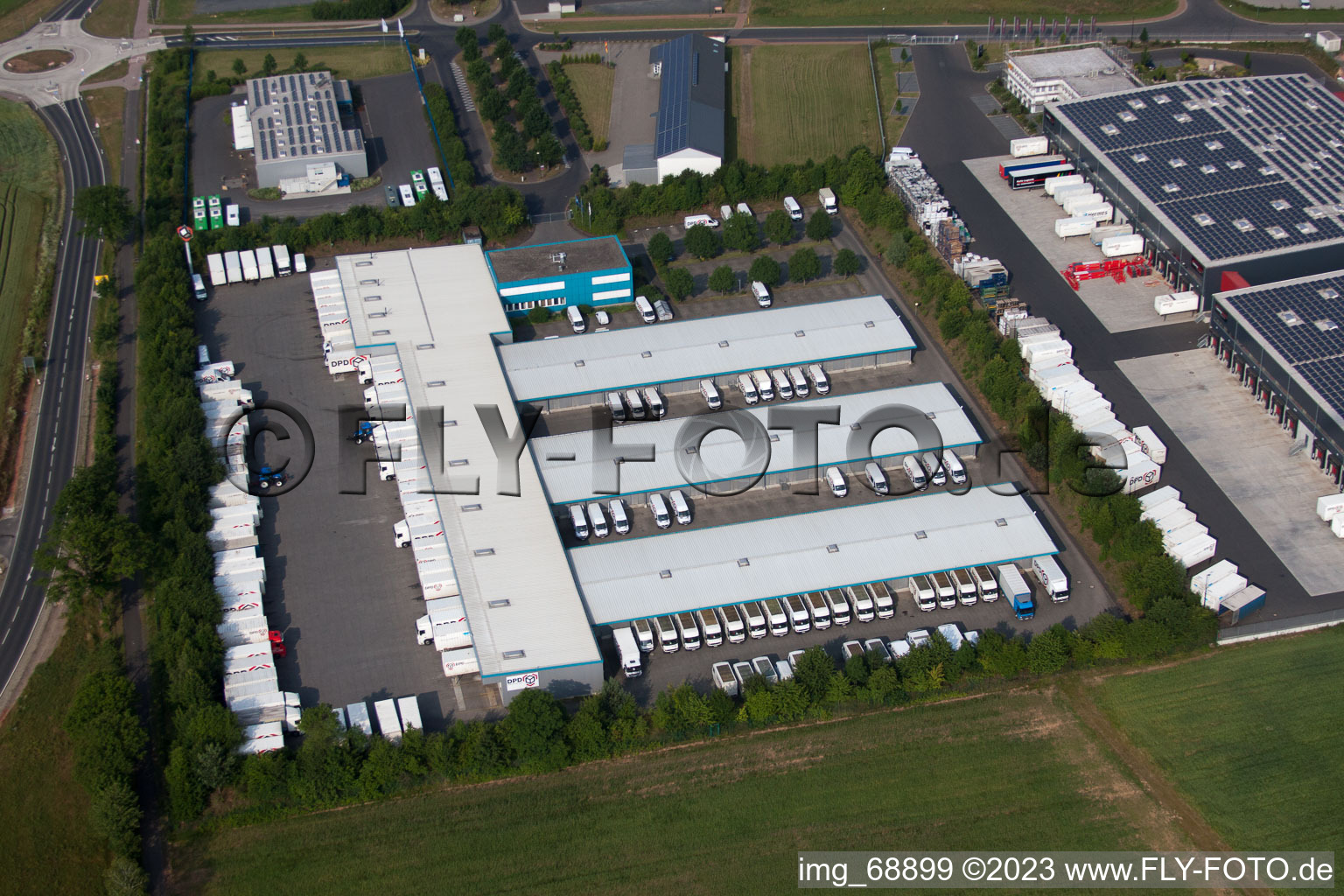 Aerial photograpy of Industrial area in Dorfborn in the state Hesse, Germany