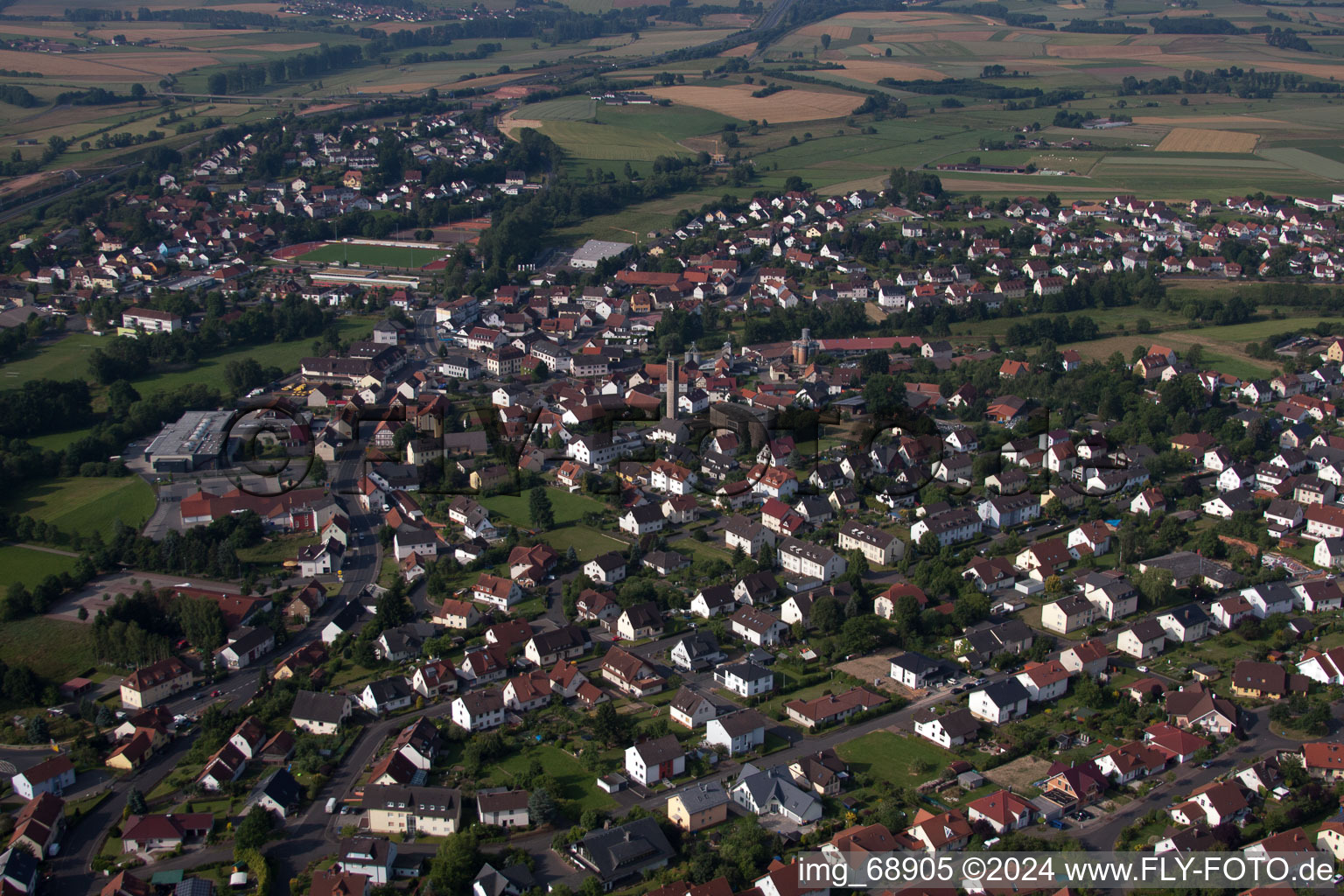 Aerial view of K+S Potash in Neuhof in the state Hesse, Germany