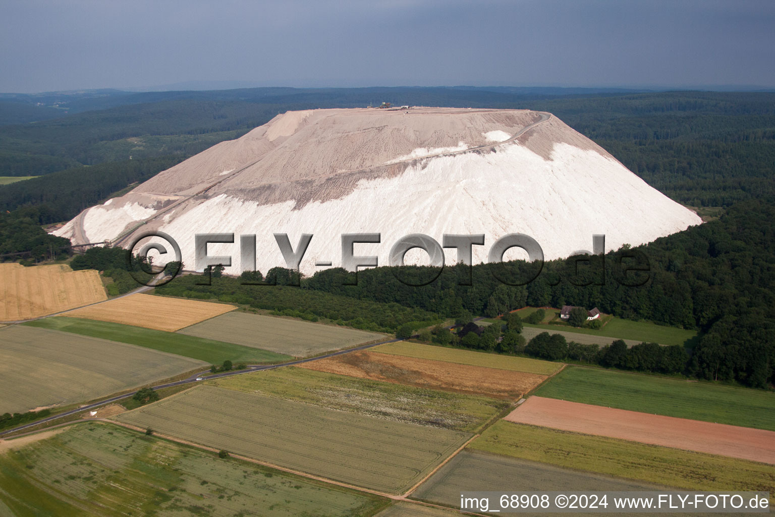 Monte Kali at Neuhof in Neuhof in the state Hesse, Germany from above