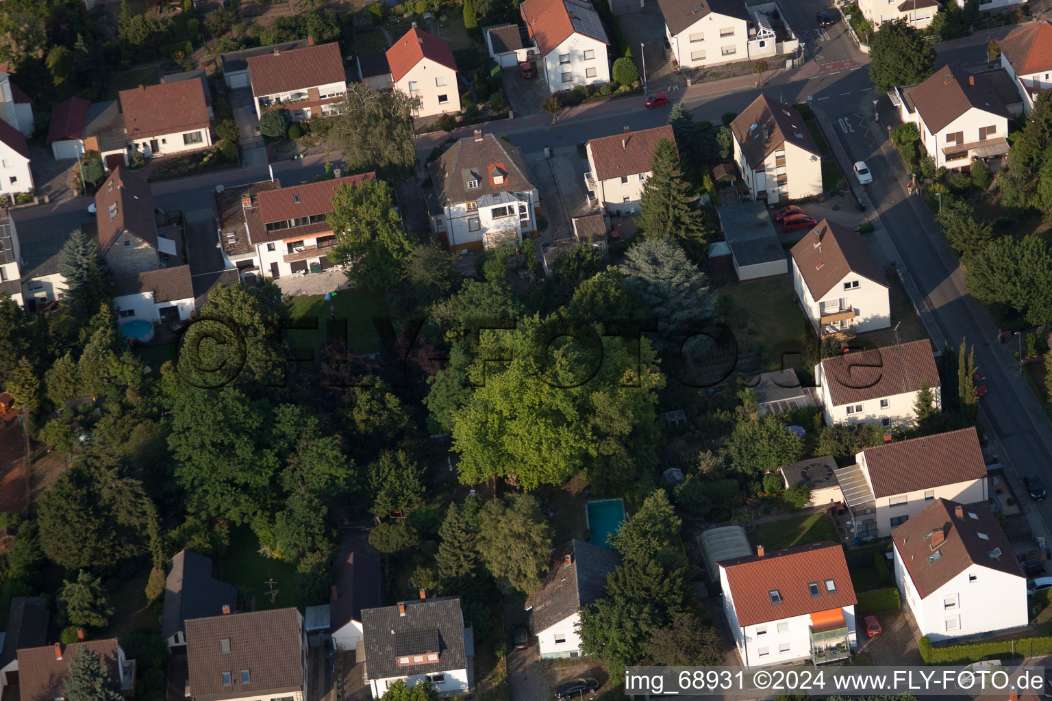 Drone image of District Dannstadt in Dannstadt-Schauernheim in the state Rhineland-Palatinate, Germany