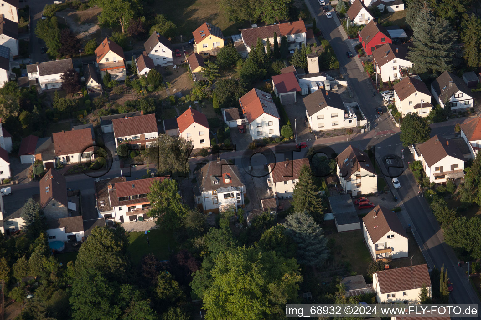 District Dannstadt in Dannstadt-Schauernheim in the state Rhineland-Palatinate, Germany from the drone perspective