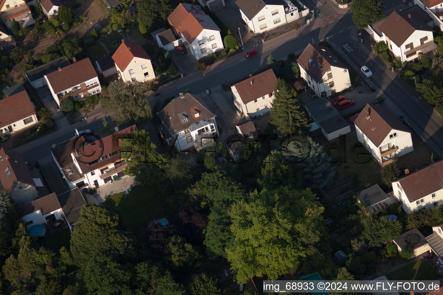 Drone image of District Dannstadt in Dannstadt-Schauernheim in the state Rhineland-Palatinate, Germany