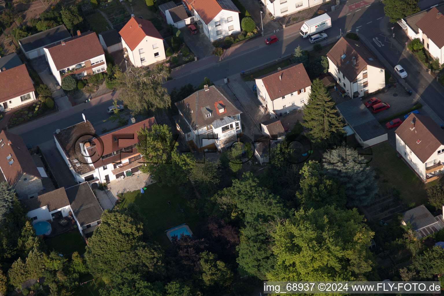 Aerial photograpy of District Dannstadt in Dannstadt-Schauernheim in the state Rhineland-Palatinate, Germany