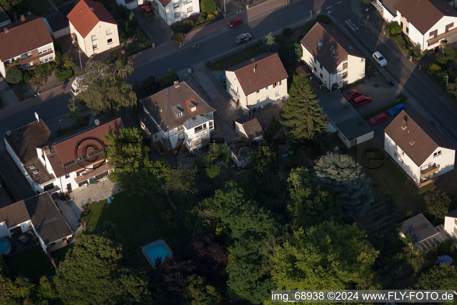 Aerial view of District Dannstadt in Dannstadt-Schauernheim in the state Rhineland-Palatinate, Germany