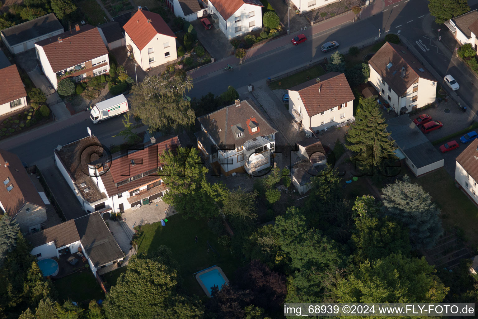 Aerial photograpy of District Dannstadt in Dannstadt-Schauernheim in the state Rhineland-Palatinate, Germany