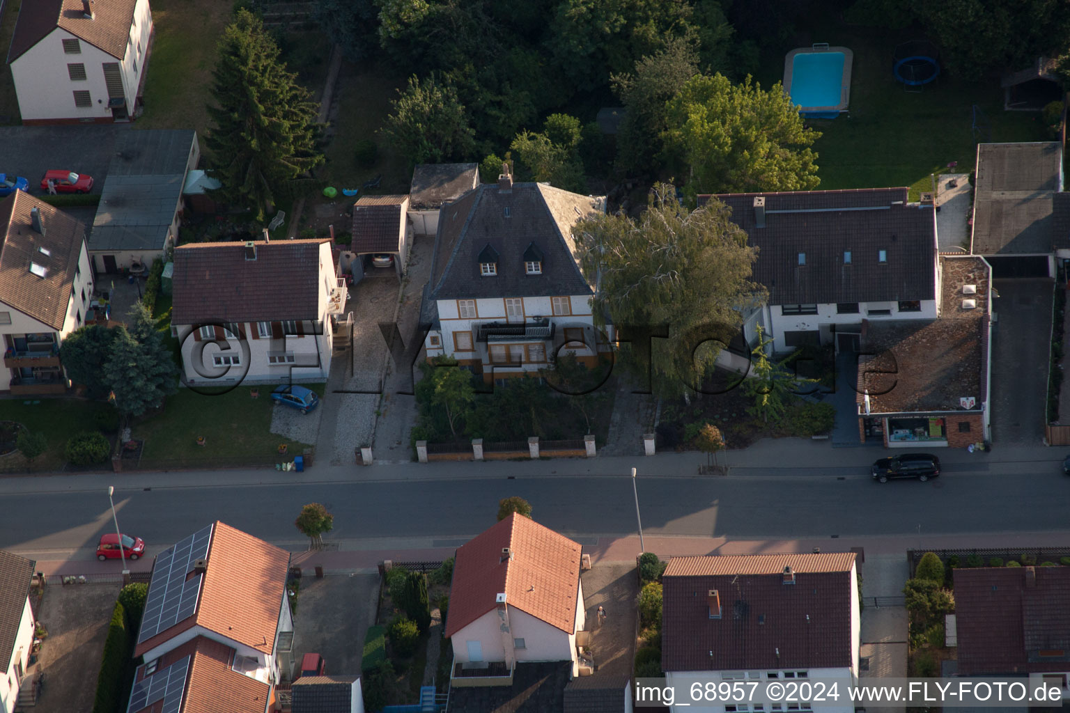 Aerial view of District Dannstadt in Dannstadt-Schauernheim in the state Rhineland-Palatinate, Germany