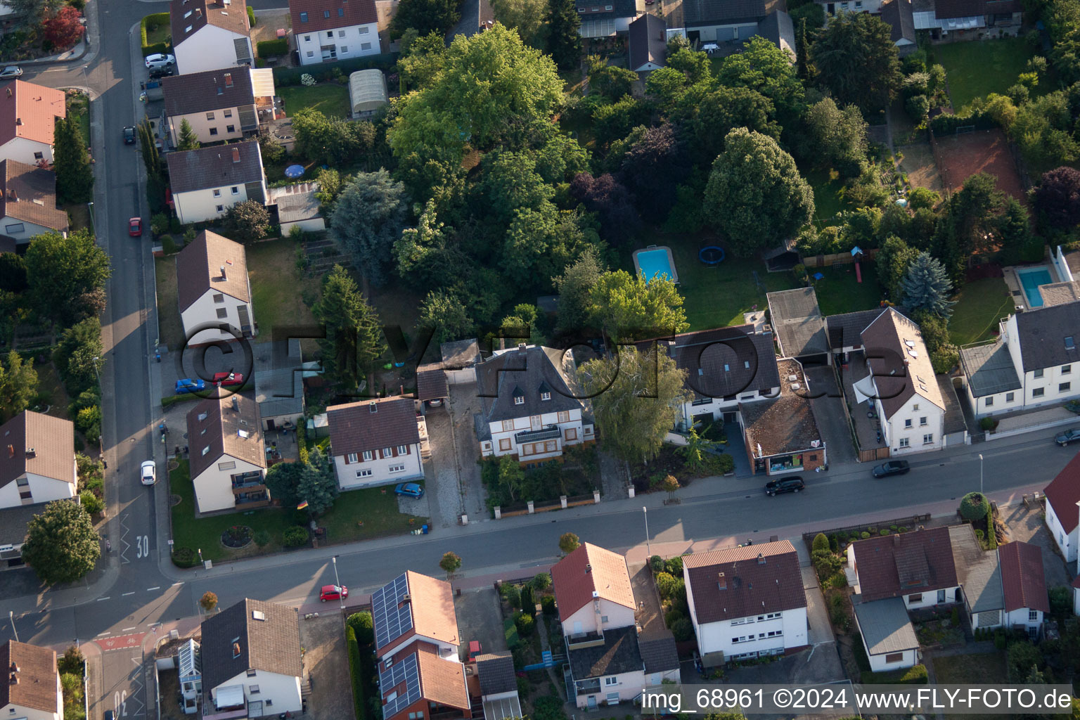 Aerial photograpy of District Dannstadt in Dannstadt-Schauernheim in the state Rhineland-Palatinate, Germany