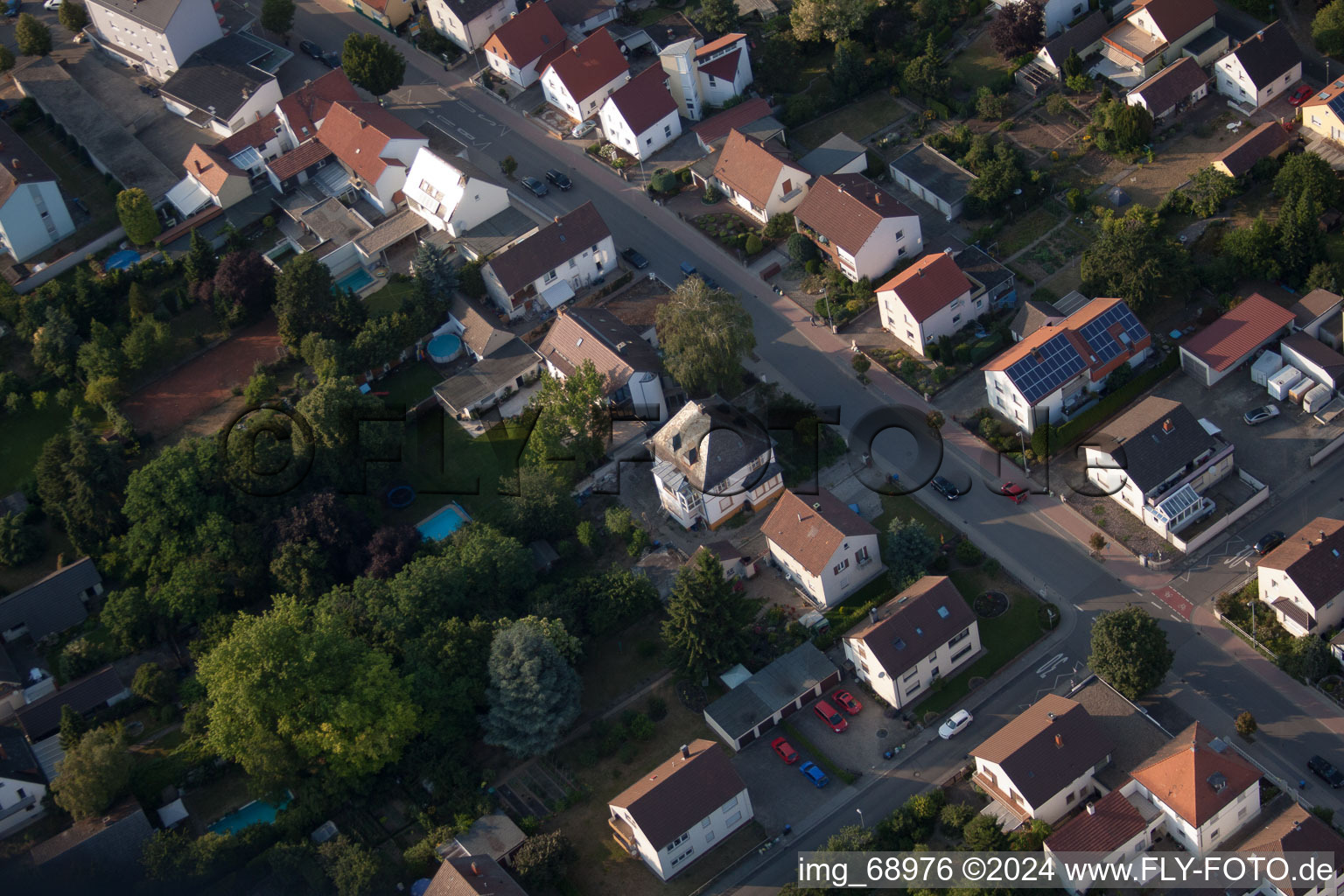 Aerial view of District Dannstadt in Dannstadt-Schauernheim in the state Rhineland-Palatinate, Germany