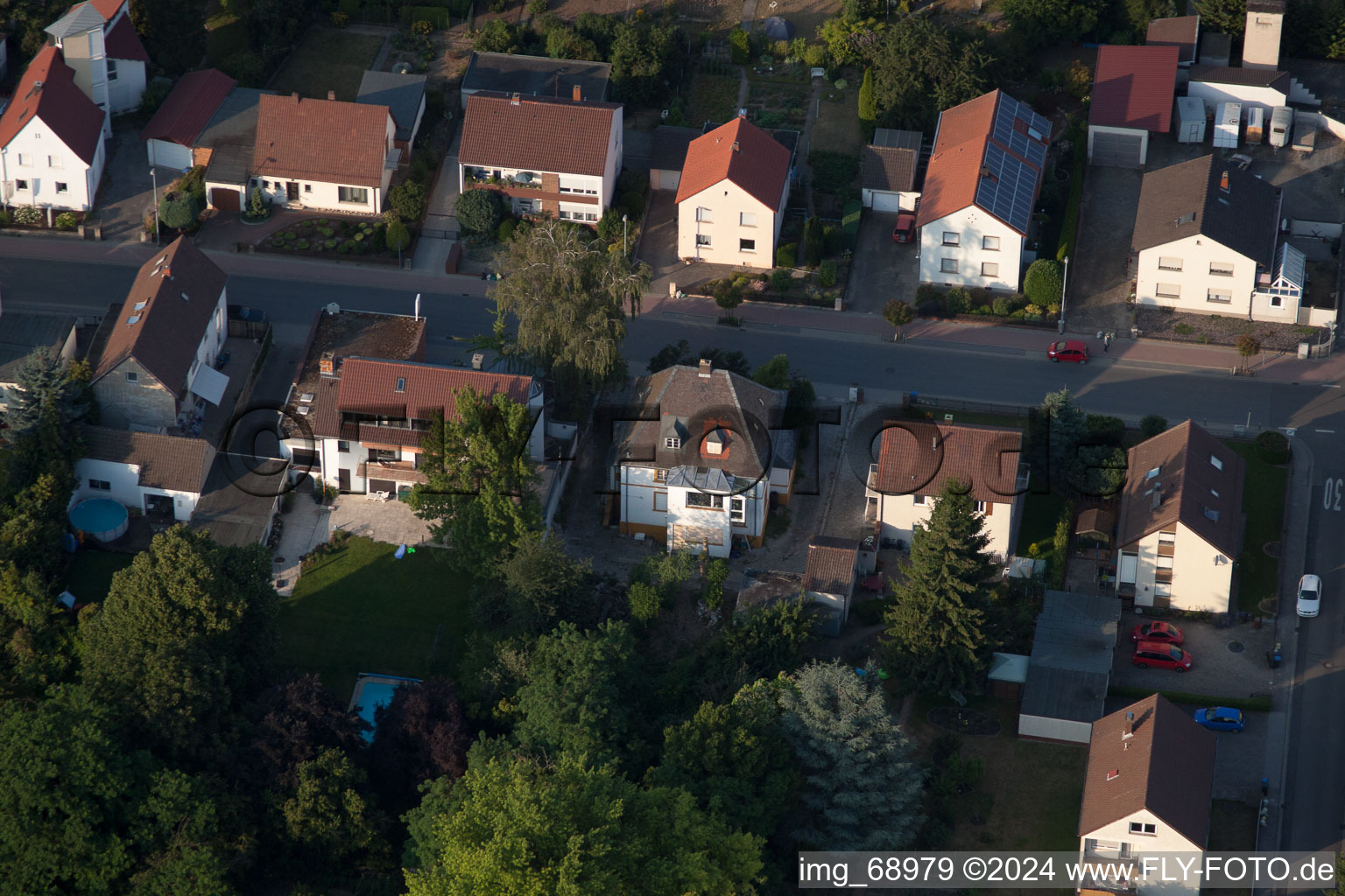 Aerial photograpy of District Dannstadt in Dannstadt-Schauernheim in the state Rhineland-Palatinate, Germany