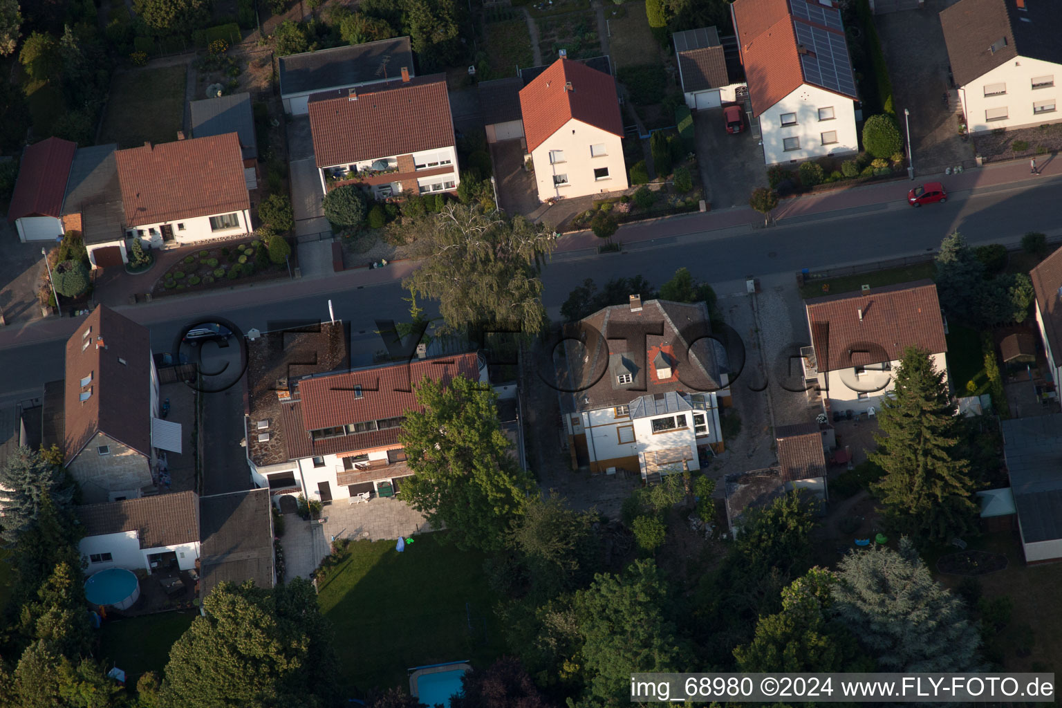 District Dannstadt in Dannstadt-Schauernheim in the state Rhineland-Palatinate, Germany out of the air