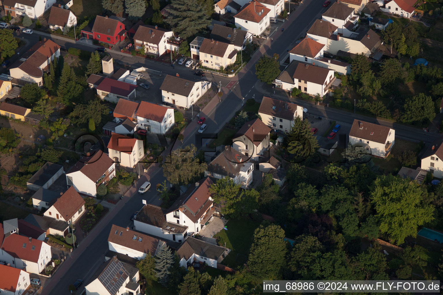 Drone image of District Dannstadt in Dannstadt-Schauernheim in the state Rhineland-Palatinate, Germany