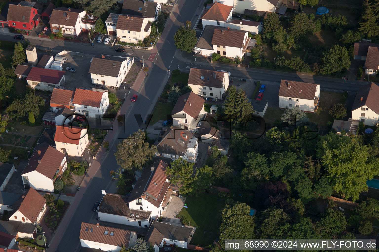 Aerial view of District Dannstadt in Dannstadt-Schauernheim in the state Rhineland-Palatinate, Germany