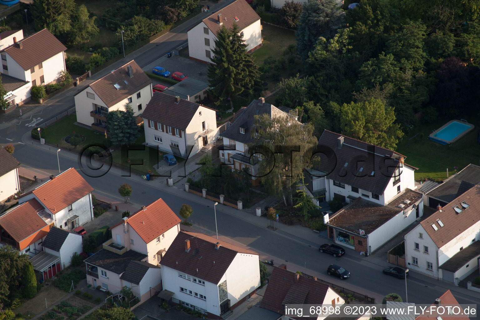 Aerial photograpy of District Dannstadt in Dannstadt-Schauernheim in the state Rhineland-Palatinate, Germany
