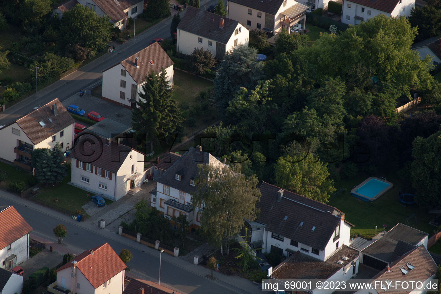 Oblique view of District Dannstadt in Dannstadt-Schauernheim in the state Rhineland-Palatinate, Germany