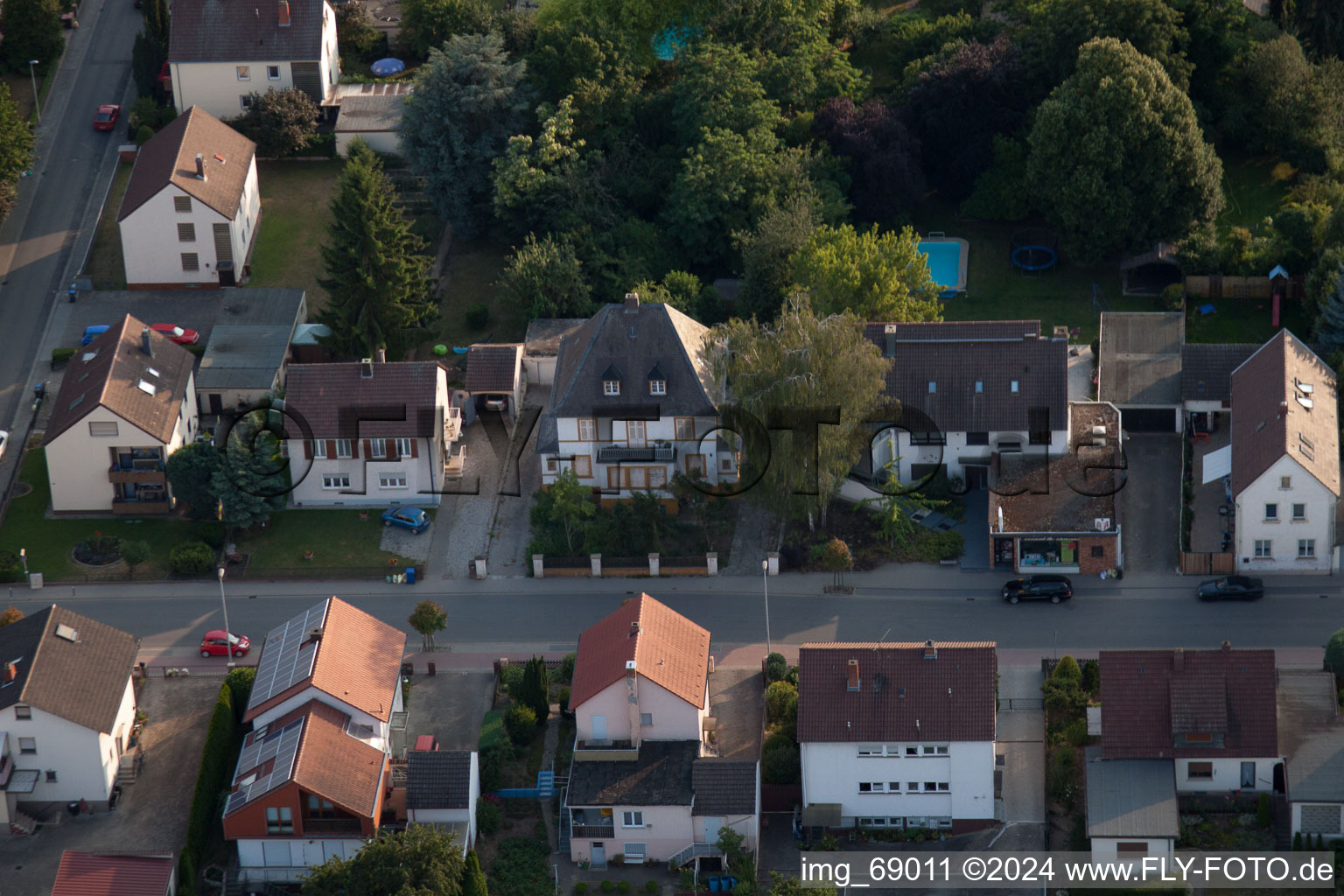 Drone image of District Dannstadt in Dannstadt-Schauernheim in the state Rhineland-Palatinate, Germany