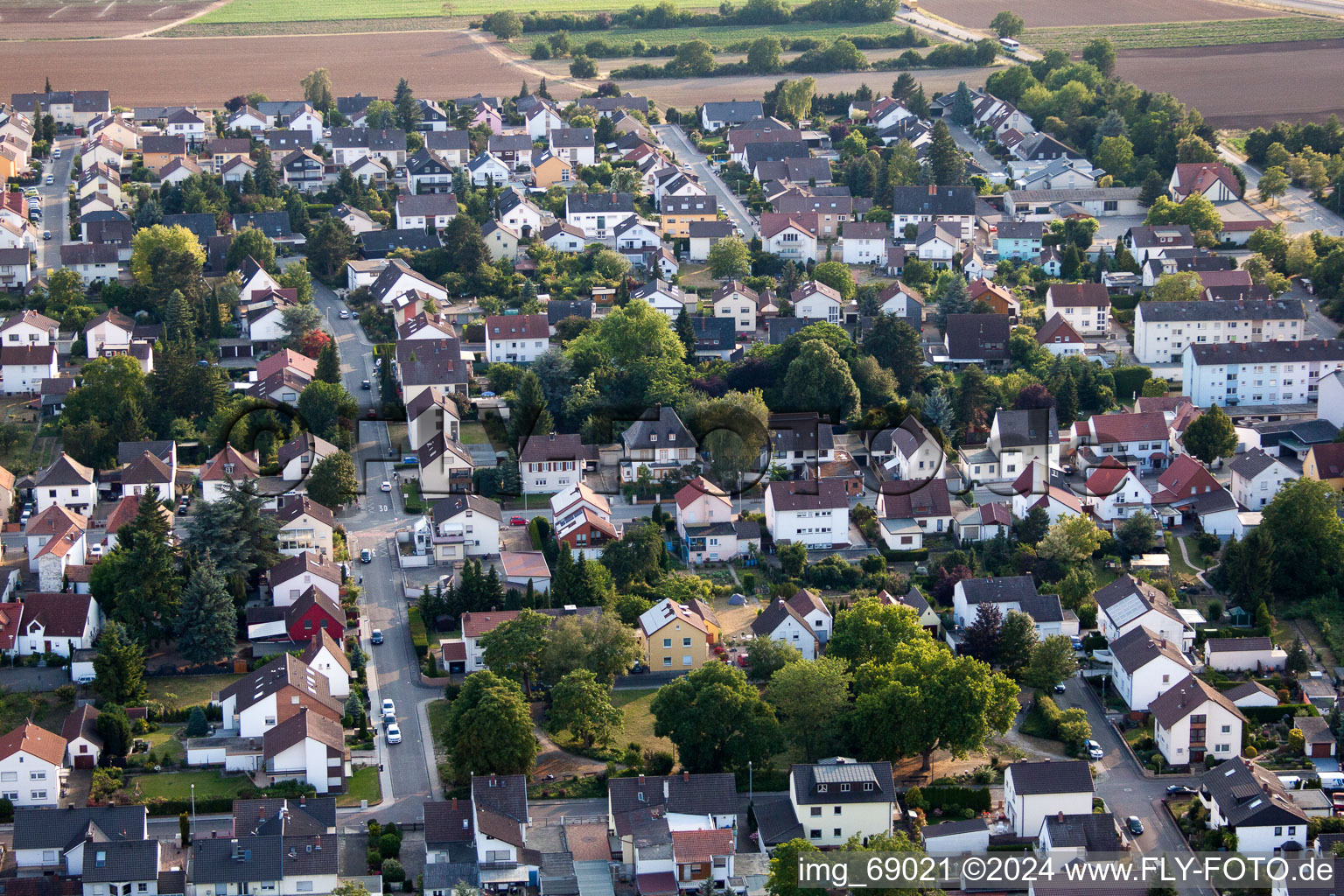 District Dannstadt in Dannstadt-Schauernheim in the state Rhineland-Palatinate, Germany out of the air