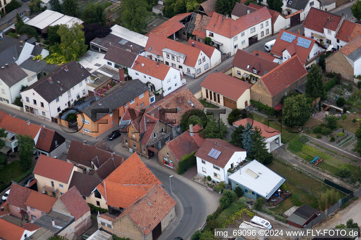 District Bobenheim in Bobenheim-Roxheim in the state Rhineland-Palatinate, Germany viewn from the air